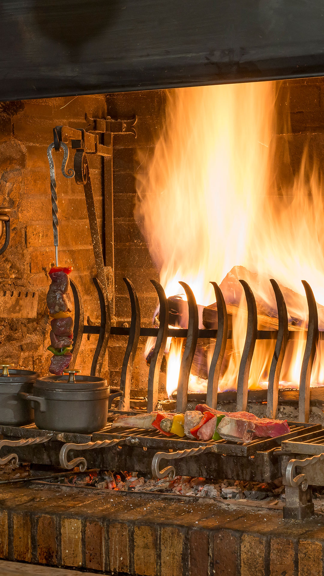 Grillades dans la cheminée 